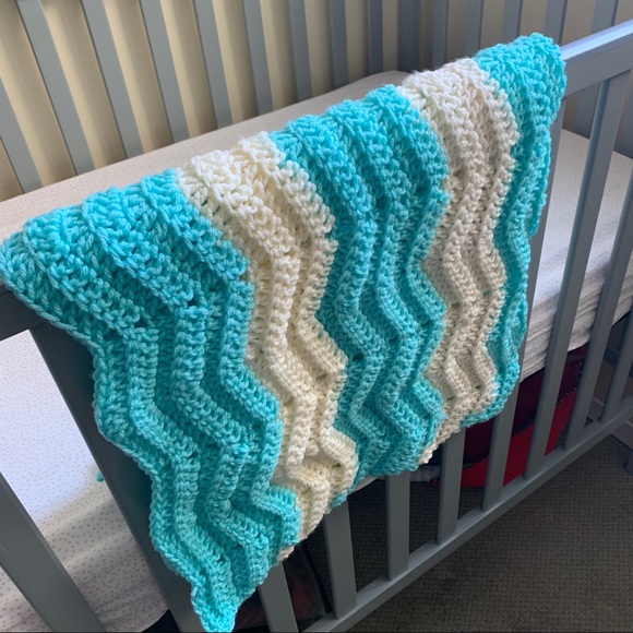 Made by Grandma - Hand Crocheted Baby Blanket - Picture 1 of 3